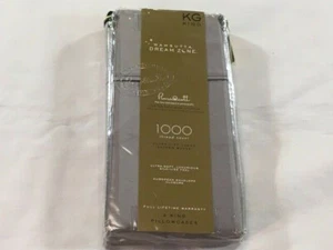 Wamsutta DreamZone 1000 TC King Pillowcase Set - Grey Stripe - Picture 1 of 2