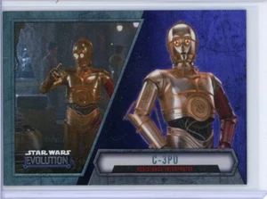C-3PO 2016 Topps Star Wars Evolution PURPLE LIGHTSABER Parallel Card #74 - Picture 1 of 2