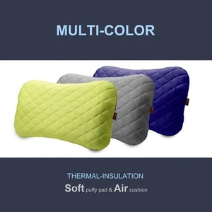 Almohada de viaje inflable XL para avión con cubierta acolchada de espuma X lavable 9 oz - Imagen 1 de 19