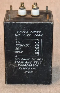 Filtro Thordarson Choke 8 Hy @ 150mA testato - Foto 1 di 1