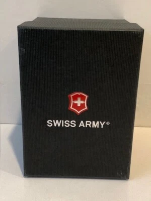 CAJA DE CARTÓN NEGRA SOLO PARA RELOJ INFANTERÍA EJÉRCITO SUIZO MODELO 24656 SIN RELOJ Foto 1 de 4