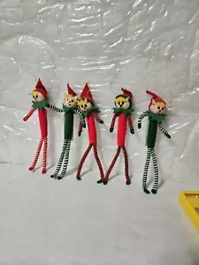 5 adornos de árbol de Navidad Pixie Elf decoración de Navidad decoración navideña vintage 1 - Imagen 1 de 5