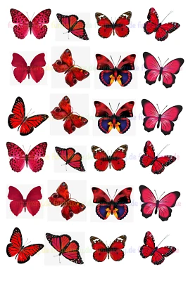 Schmetterlinge eßbar Muffin Tortenaufleger Tortenbild Geburtstag Party Deko 3D - Bild 1 von 4