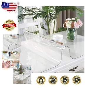 Durable Heat Resistant Clear Table Protector Pad, 1.5mm Thick for Dining Tables - Picture 1 of 10