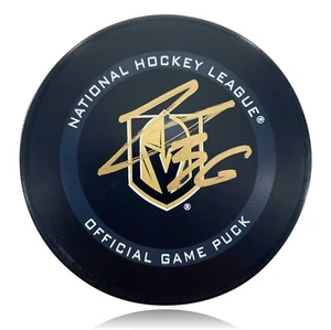 Logan Thompson signiert Vegas Golden Knights offiziell NHL Hockey Puck COA IGM - Bild 1 von 4