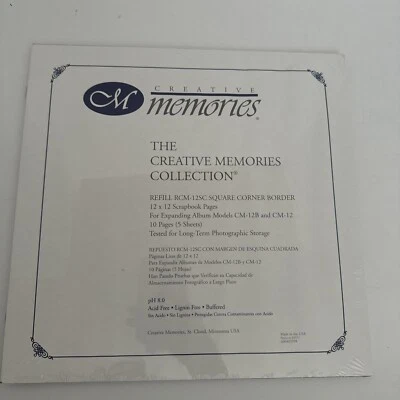Páginas de álbum de recortes Creative Memories borde cuadrado esquina 12x12 RCM-12SC Foto 1 de 3