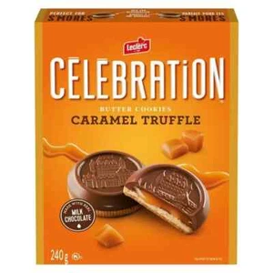 GALLETAS DE MANTEQUILLA DE CELEBRACIÓN GALLETAS DE TRUFA CARAMELO 240g HECHAS CON CHOC de leche real - Imagen 1 de 1