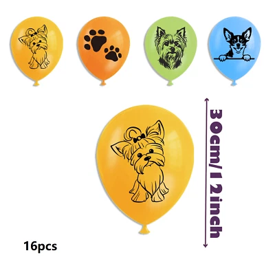 16 12" Super Cute Dog Balloon Pet Animal Birthday Party Decoration Quality Latex - Image 1 of 2