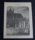 Antique Book Engraving 'VIEW OF NOTRE DAME FROM THE SEINE, PARIS' 