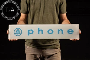 Vintage Glasklingel Münztelefon Schild - Bild 1 von 5