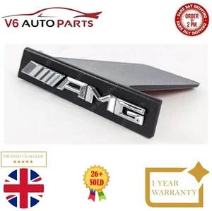 CHROME AMG BADGE LOGO FOR Benz C-Class W205 GT FRONT GRILLE 533378# - Picture 1 of 14