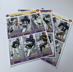 Vintage Minnesota Vikings 1993 McDonald’s Limited Ed Trading Cards 18 Players