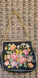 HANDBAG HANS REICHENBACH Purse Micro Petit Point Antique 1920/40s Austria - Picture 1 of 9