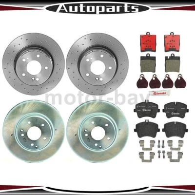 Pastillas de freno y rotores delanteros traseros para Mercedes-Benz SLK300 3,0 L 2011 2009 2010 Foto 1 de 4