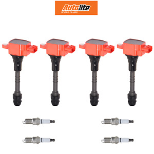 AUTOLITE Resistor Spark Plug + Engine Ignition Coil For Nissan Sentra 1.8L L4