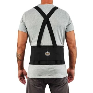 ProFlex 1650 Back Support Belt 7.5" Elastic Adjustable Removeable Straps Blac... - Picture 1 of 6