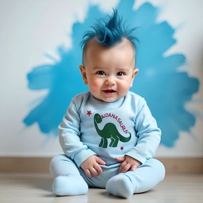 MILLY MOLLY MORLEY Funky PERSONALISIERTER Baby Junge Dinosaurier Kleidung Strampler Babygrow Schlafanzug JEDER NAMEN