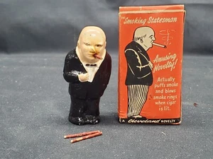 Cleveland Novelty The Smoking Statesman (Winston Churchill) w/ Cigars, In Box - Picture 1 of 11