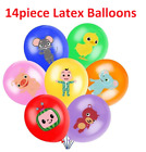 Cocomelon Balloons Age 1-9 Foil Latex Balloons Birthday Party Decoration-blue