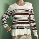 Style & Co. Women's Striped Studded Sweater (PS Warm Ivory) Petite Small
