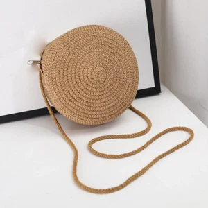 Comoda Borsa In Paglia Donna - Chiusura con zip - Nuova - Spedizione gratuita - Foto 1 di 7