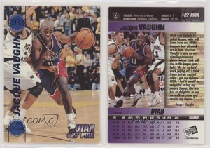 1997 Press Pass Double Threat Blue Jacque Vaughn #26 Rookie RC