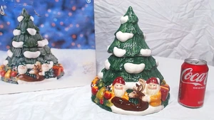 SELTEN VINTAGE WEIHNACHTSBAUM MIT ZWERGEN, HIRSCH & OBST KEKSDOSE 10" NEUWERTIG IN VERPACKUNG - Bild 1 von 10