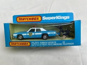 Matchbox Superkings K-78 Plymouth Gran Fury Police Car - Imagen 1 de 2