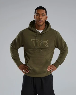 TYR 🔥 - Big Logo Pullover Hoodie - Olive Green - Mens M - Image 1 of 3