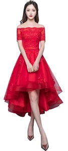 Vestido de novia Komaruko s Hanawa-kun Rady Swan-Piece vestido con bordado 585 - Imagen 1 de 8