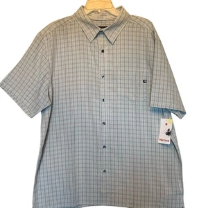 Camicia uomo Marmot a quadri manica corta con bottoni outdoor casual gorpcore escursionismo - Foto 1 di 7