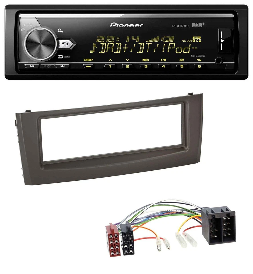 Pioneer Bluetooth USB DAB MP3 Autoradio für Fiat Grande Punto Punto ab 05 schwar - Bild 1 von 4