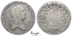 Sajonia, Federico Augusto III, explotador 1775 EDC, Dresde, Kahnt 1075, ss - Imagen 1 de 1