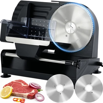 Meat Slicer 7.5" Precision Electric Food Slicers 250W w/ 2 Removable Blades - image 1 of 4