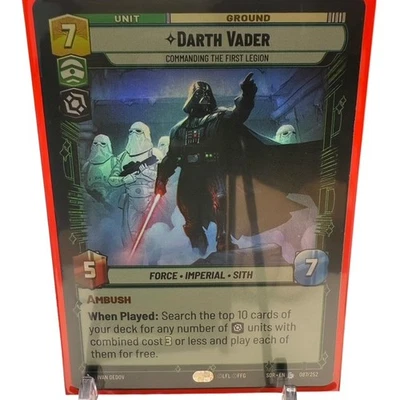 Darth Vader Commanding Legion Star Wars Unlimited Regular Non-Foil 087/252 NM - Image 1 of 2