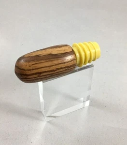 Flaschenverschluss Zebraholz Holz Silikon Wein Essig Handarbeit - Bild 1 von 6