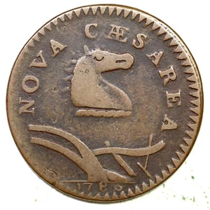 1786 23-R R-3 New Jersey Colonial Copper Coin - Picture 1 of 2