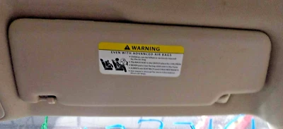 2014 Volkswagen Passat OEM Right Hand Passengers Side Sun Visor Beige 2012-2022 - Image 1 of 2