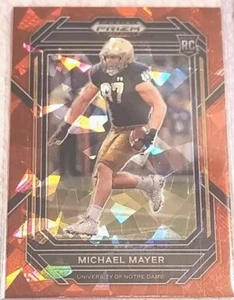 2023 MICHAEL MAYER RC Panini PRIZM Rookie / RED CRACKED ICE #155 PARALLEL - Picture 1 of 2