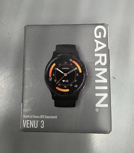 Garmin Venu 3 45mm Schwarz Edelstahlgehäuse mit Schwarzem Silikonband... - Bild 1 von 4