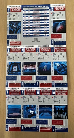 SAQUON BARKLEY DEBUT - 2018 NFL NEW YORK GIANTS FULL FOOTBALL TICKET SHEET Cover