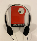 Vintage Sony Walkman SRF-26 Portable FM Radio RED (Working, Read)