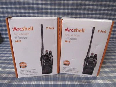Arcshell Two Way Radios UHF Transceivers AR-5 (New Open Box 4 Pk) FREE SHIPPING. - Image 1 of 4