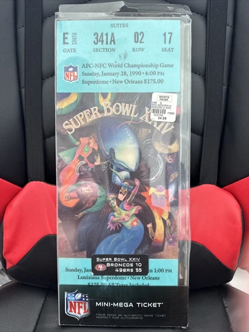 1990 Super Bowl XXIV 49ers Vs Broncos Mini Mega Ticket Cover