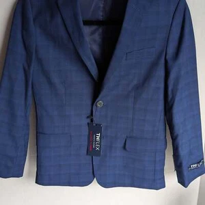 NWT Tommy Hilfiger THE Flex Suit Plaid Midnight 403/Pant & Jacket Set Kids Sz 18 - Picture 1 of 9