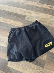 US ARMY PT Shorts Lightweight Lined Running Fitness Shorts Black size L - Picture 1 of 10
