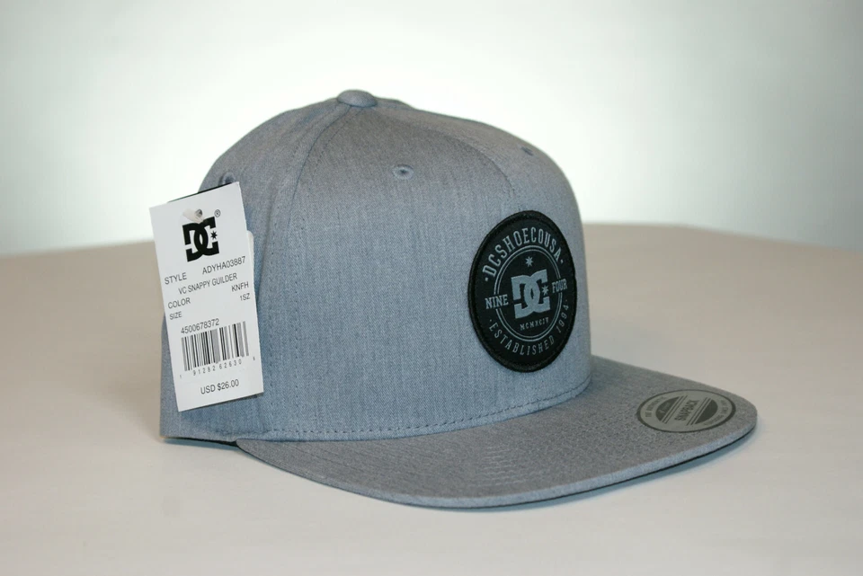 DC Shoes Skate Apparel Gray Snapback Hammering VC Snappy Guilder up Hat