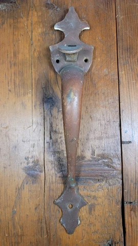Vintage Penn Thumb Latch Passage Pull Handle Solid Bronze 11" Tall # 556610 Cover