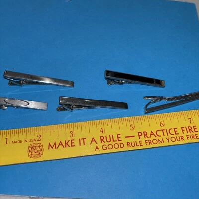 Vintage Tie Bar Clip Lot Of 5  Multi Tone!!-  Classic - Image 1 of 4