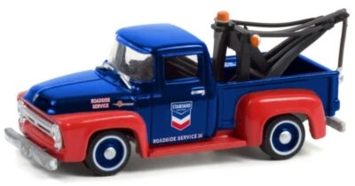 FORD F-100 Wrecker - Standart Oil - 1954 - blue / red - Greenlight 1:64